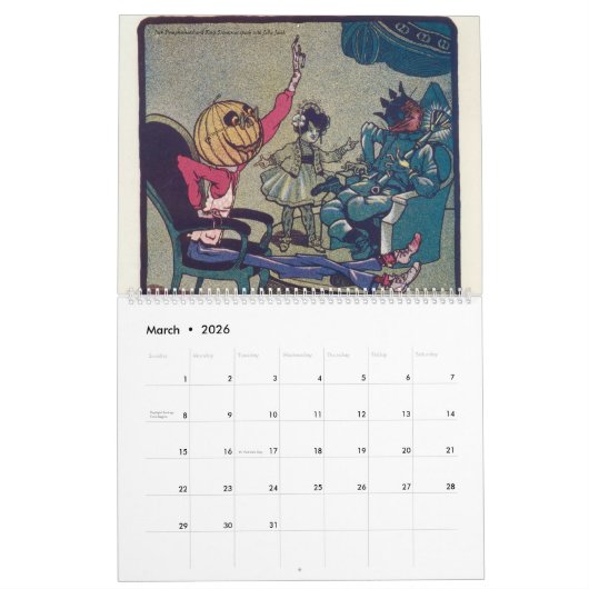 Ozのすばらしい土地 カレンダー (3月 2026)