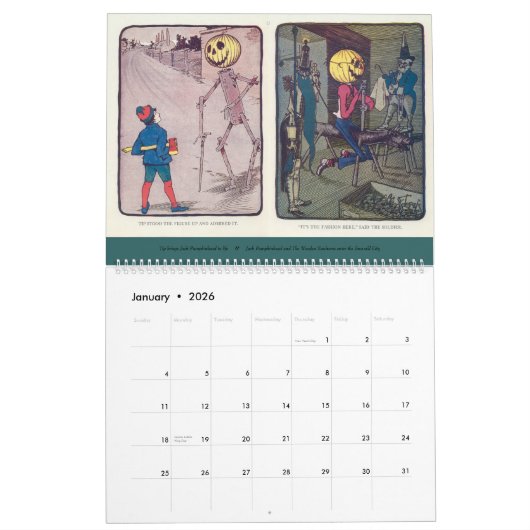 Ozのすばらしい土地 カレンダー (1月 2026)