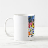 OZのオーストラリア人の野生の花の反射 コーヒーマグカップ (左)