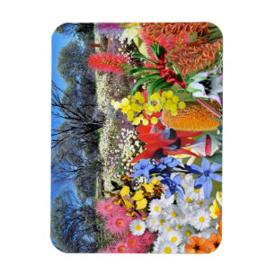 OZのオーストラリア人の野生の花の反射 マグネット