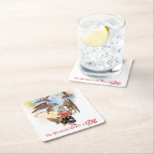 Ozのクラシックリングや輪ウィザード私のテーブルシリーズにはウィザードなし！ スクエアペーパーコースター (インサイチュ)