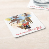 Ozのクラシックリングや輪ウィザード私のテーブルシリーズにはウィザードなし！ スクエアペーパーコースター (アングル)