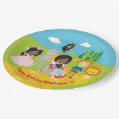 OZのパーソナライズされたブラックドーシー ペーパープレート (アングル)