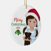 OZのメリークリスマスのドロシーのルビーのスリッパ セラミックオーナメント (右)