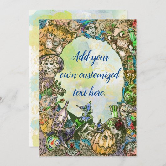 Ozクラシックキャラクターノートカードのウィザード ノートカード (正面/裏面)