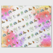 Ozクラシッククリスマススプラットラップ紙のウィザード ラッピングペーパー (フラット)