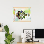 Ozクラシック水彩画ポスターのウィザード ポスター (ホームオフィス)