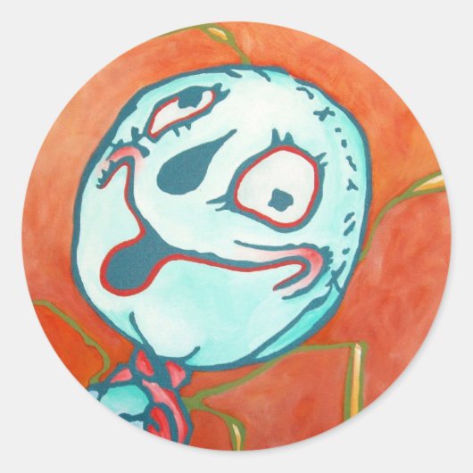 Ozステッカー – かかし ラウンドシール (正面)