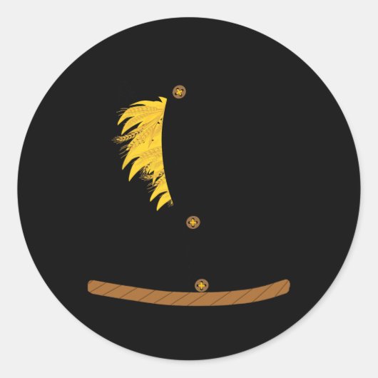 OZハロウィーンのかかし衣装アートおもしろい魔法使い ラウンドシール (正面)