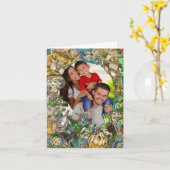 OZファミリークリスマスカードのウィザード+あなたの写真 カード (黄色い花)