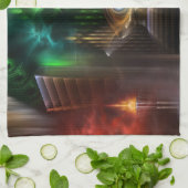 Ozフラクタルアートキッチンタオルの熟考 キッチンタオル (折り畳み)