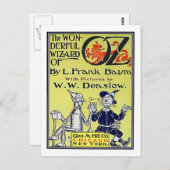 Ozブックカバーのヴィンテージウィザード ポストカード (正面/裏面)