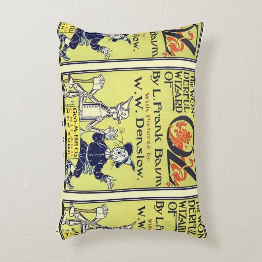 Ozブックカバーアートのヴィンテージウィザード、タイトルページ アクセントクッション (正面(垂直))