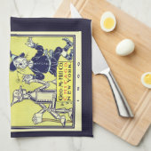 Ozブックカバーアートのヴィンテージウィザード、タイトルページ キッチンタオル (四つ折り)