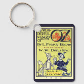 Ozブックカバーアートのヴィンテージウィザード、タイトルページ キーホルダー (正面)