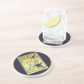 Ozブックカバーアートのヴィンテージウィザード、タイトルページ コースター (側面)