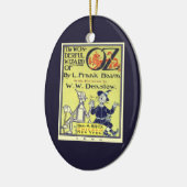 Ozブックカバーアートのヴィンテージウィザード、タイトルページ セラミックオーナメント (左)