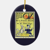 Ozブックカバーアートのヴィンテージウィザード、タイトルページ セラミックオーナメント (正面)