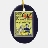 Ozブックカバーアートのヴィンテージウィザード、タイトルページ セラミックオーナメント (裏面)