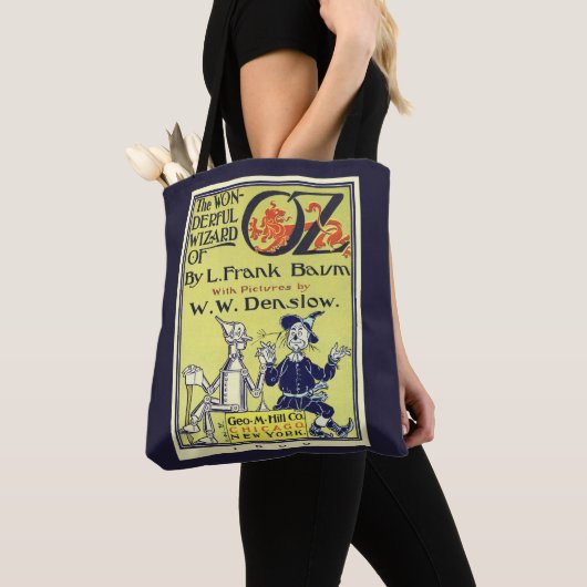 Ozブックカバーアートのヴィンテージウィザード、タイトルページ トートバッグ (クローズアップ)