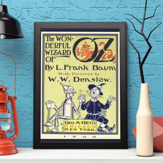 Ozブックカバーアートのヴィンテージウィザード、タイトルページ ポスター