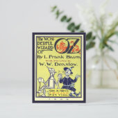 Ozブックカバーアートのヴィンテージウィザード、タイトルページ ポストカード (スタンド正面)
