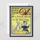 Ozブックカバーアートのヴィンテージウィザード、タイトルページ ポストカード (正面/裏面)