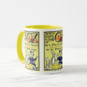 Ozブックカバーアートのヴィンテージウィザード、タイトルページ マグカップ (正面左)