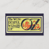 Ozブックカバーアートのヴィンテージウィザード、タイトルページ 名刺 (裏面)