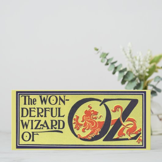 Ozブックカバーアートのヴィンテージウィザード、タイトルページ 招待状 (スタンド正面)