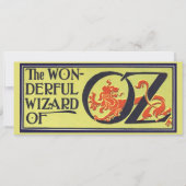 Ozブックカバーアートのヴィンテージウィザード、タイトルページ 招待状 (正面)