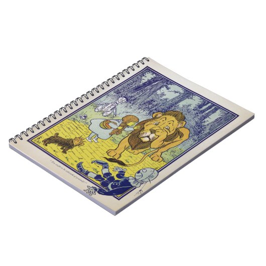 Ozブックページの臆病ライオン魔法使い ノートブック (左側)