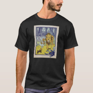 Ozブックページの臆病ライオン魔法使い Tシャツ