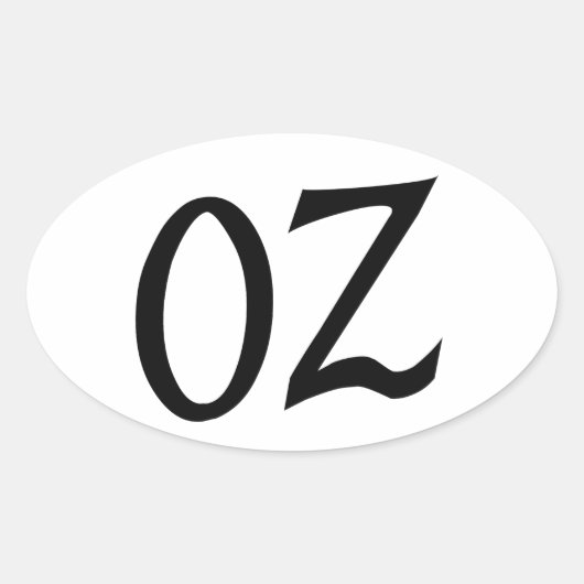 Ozブラックシール 楕円形シール (正面)