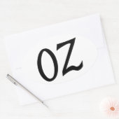 Ozブラックシール 楕円形シール (封筒)