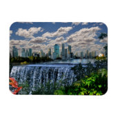 OZブリスベン川の滝の反射 マグネット (横)