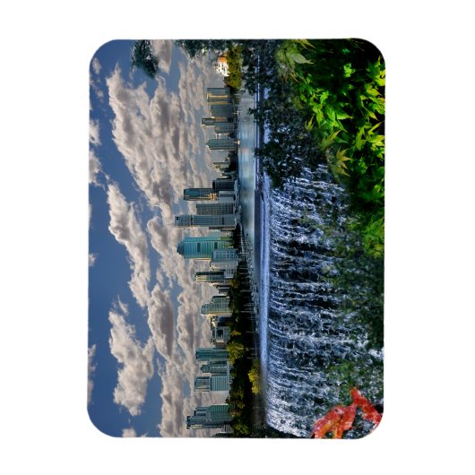 OZブリスベン川の滝の反射 マグネット (縦)