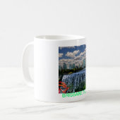 OZブリスベーンの川の滝の反射 コーヒーマグカップ (正面左)