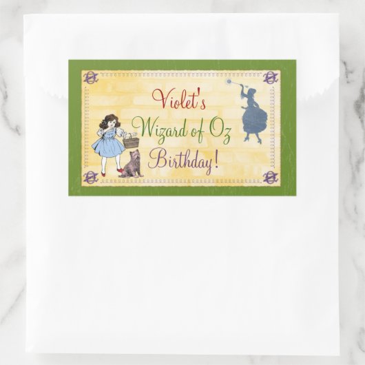 Ozボトルラベルまたはステッカーのウィザード 長方形シール (バッグ)