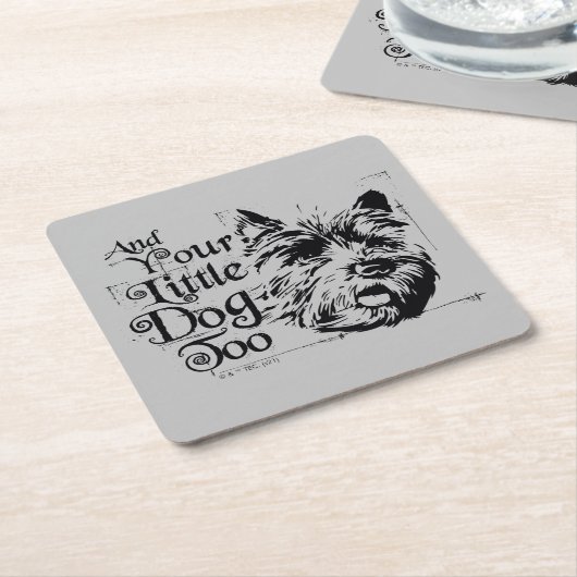 OZ™のウィザード |とあなたの小さな犬も スクエアペーパーコースター (アングル)