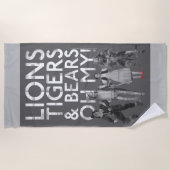 OZ™のウィザード |ライオンの虎と熊は私の! ビーチタオル (正面)