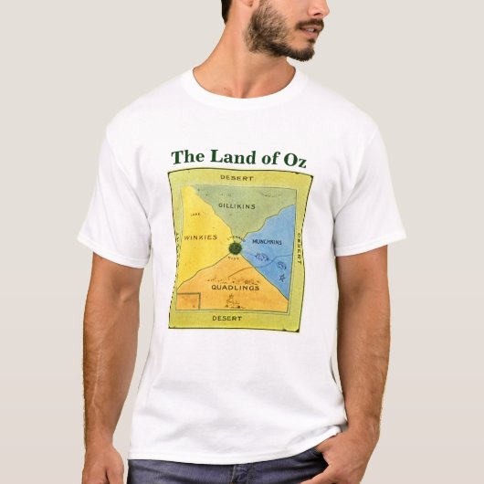 Oz (前部)の非常に古い地図 tシャツ (正面)