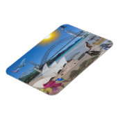 OZ Brisbaneとシドニーの反射 マグネット (左側)