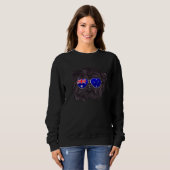 OZ Flag Affenpinscher Dog Australia Pocket スウェットシャツ (正面フル)