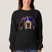 OZ Flag Treeing Walker Coonhound Dog Australia Poc スウェットシャツ (正面)