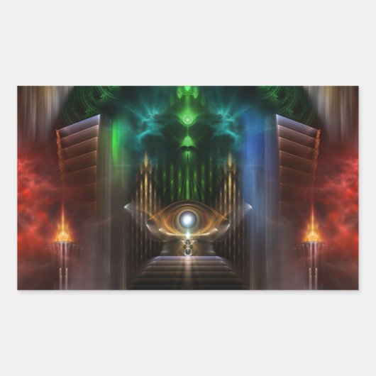 Oz Fractal Artの考察 長方形シール (正面)