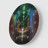 Oz Fractal Art Clockを熟考 ラージ壁時計 (傾斜)