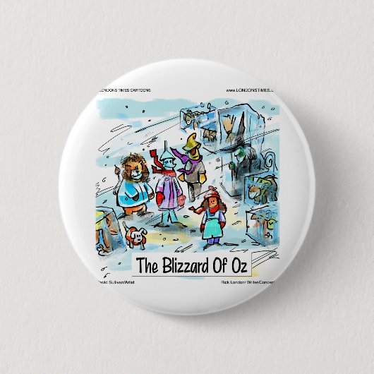 Oz Teesの冷たい日おもしろいカードとギフト 缶バッジ (正面)