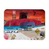 OZ ULURUエアーズロックの反射 マグネット (横)