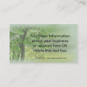 OzarkのヒマラヤスギBirdhouse2ビジネスはカードカスタマイズ 名刺 (裏面)